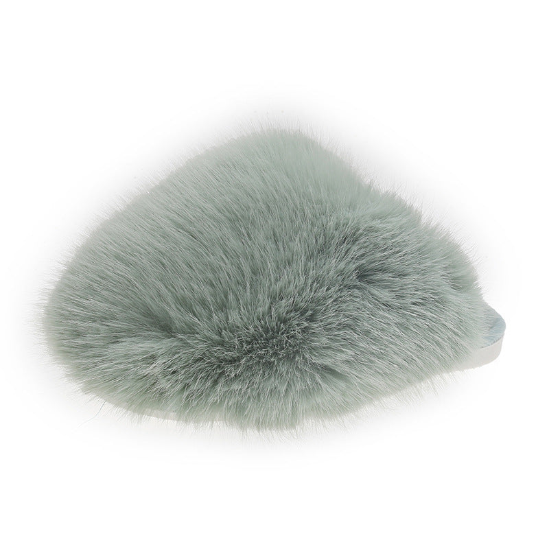 Large Size Solid Color Fluffy Soft Bottom Winter Baotou Home Warm Multi-color Cotton Slippers