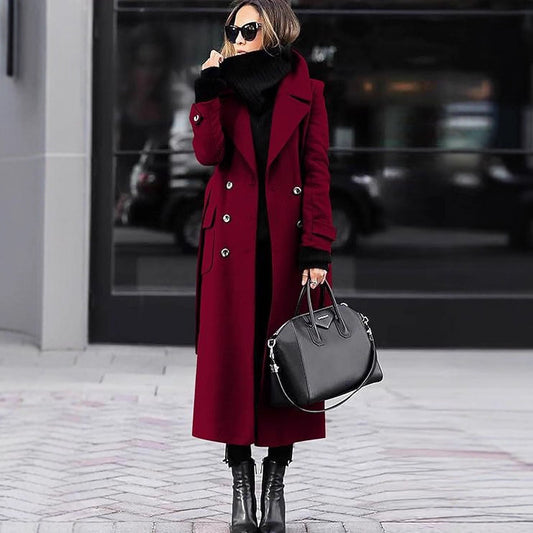 Thick Wool Women's Coat Extended