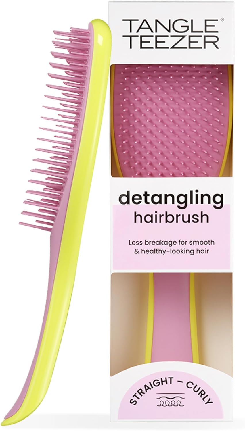 Ultimate Detangler Hairbrush - for Wet & Dry Hair - Detangling Brush for All Hair Types - Two-Tiered Teeth Reduce Breakage & Eliminate Knots - Millennial Pink
