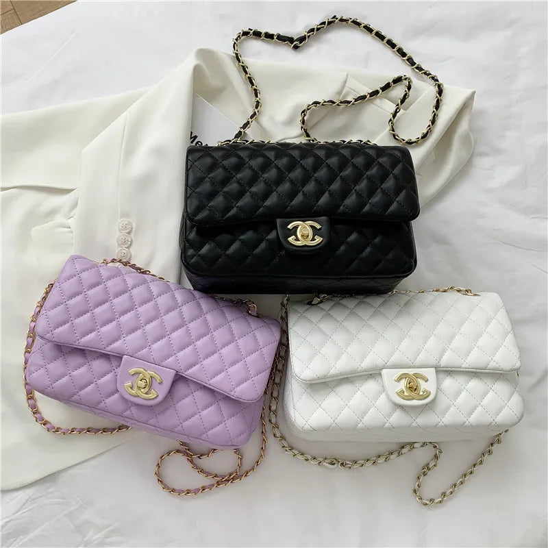 2025 Fashionable New Versatile Commuter Women'S Bag Large-Capacity One-Shoulder Crossbody Bag with Diamond Chain Bag