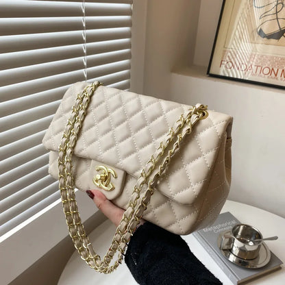 2025 Fashionable New Versatile Commuter Women'S Bag Large-Capacity One-Shoulder Crossbody Bag with Diamond Chain Bag