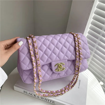 2025 Fashionable New Versatile Commuter Women'S Bag Large-Capacity One-Shoulder Crossbody Bag with Diamond Chain Bag