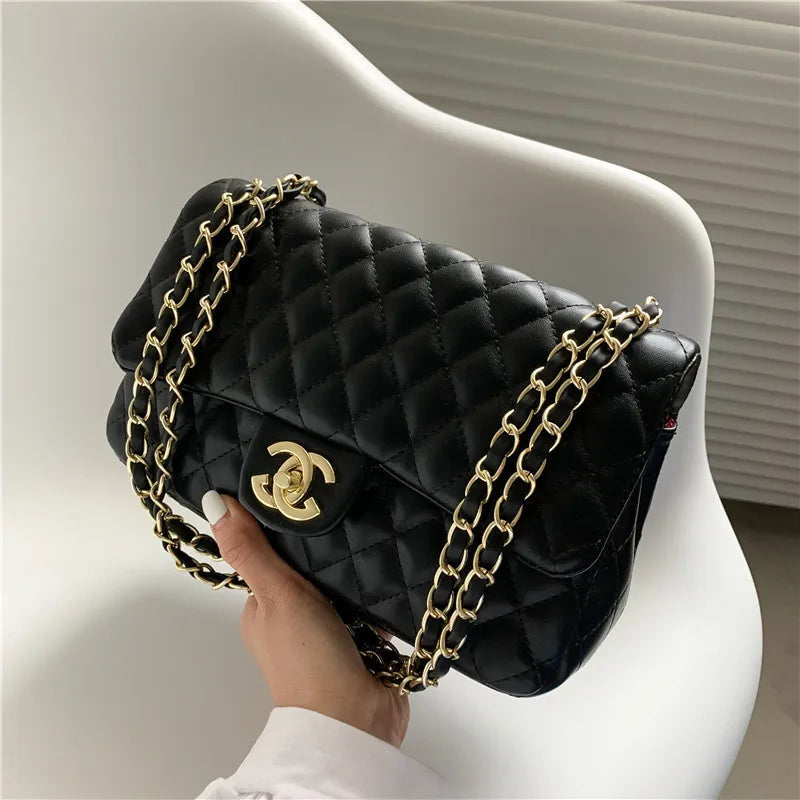 2025 Fashionable New Versatile Commuter Women'S Bag Large-Capacity One-Shoulder Crossbody Bag with Diamond Chain Bag